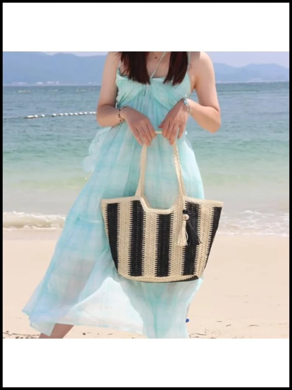 Handwoven Straw Hobo Beach Tote Bag Large Summer Shoulder Bag